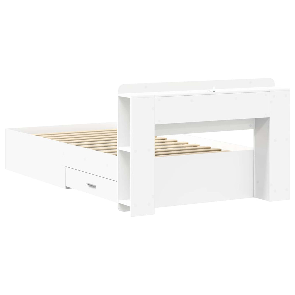 Estructura de cama con almacenamiento Blanco 80 x 200 cm