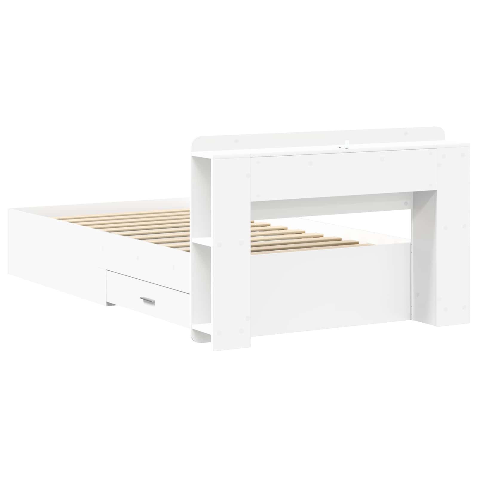 Estructura de cama con almacenamiento Blanco 80 x 200 cm