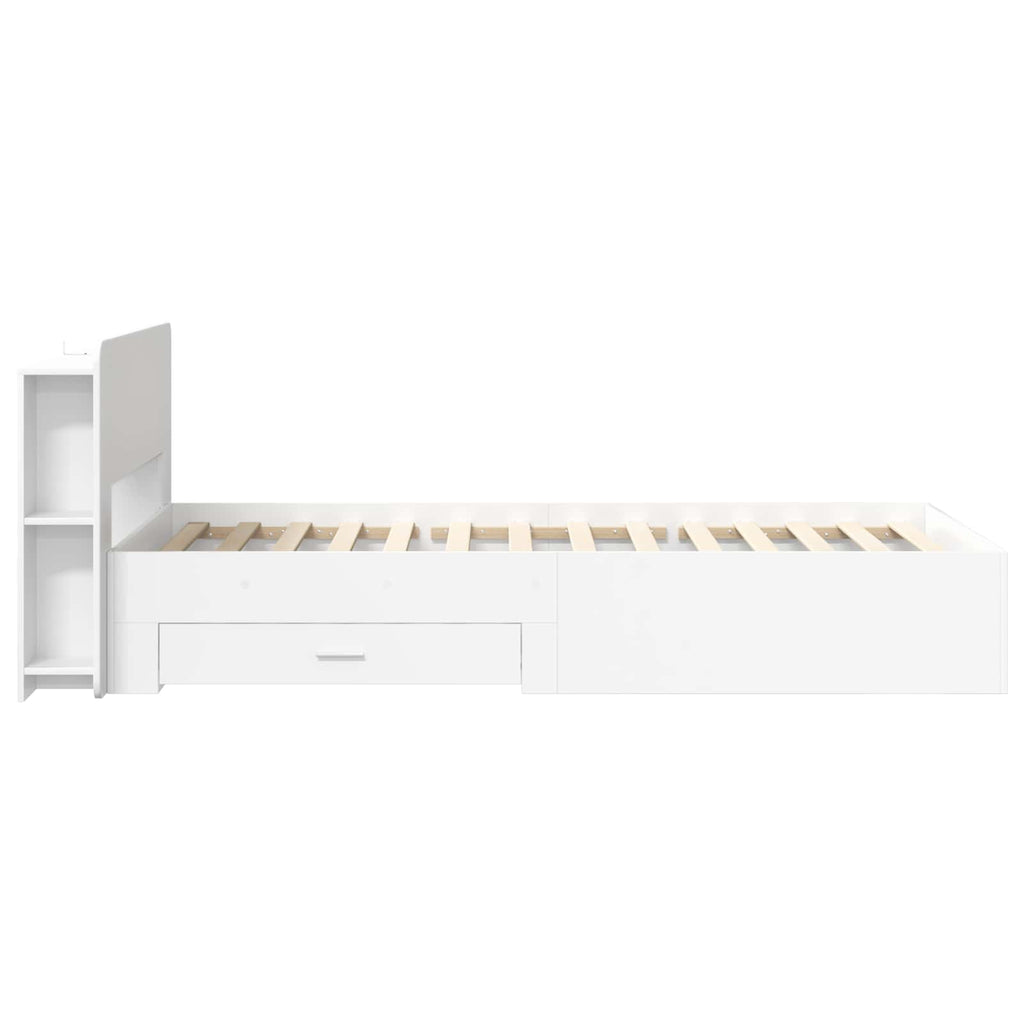 Estructura de cama con almacenamiento Blanco 80 x 200 cm