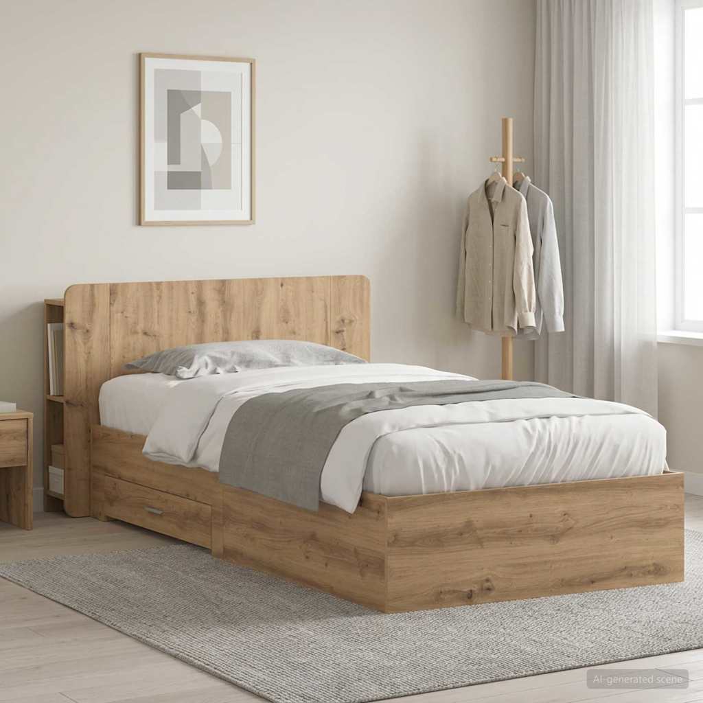 Estrutura de Cama com Arrumação Branco 80 x 200 cm
