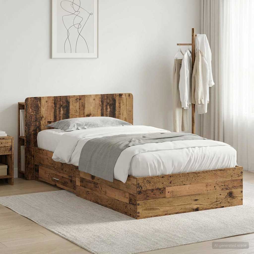 Estrutura de Cama com Arrumação Branco 80 x 200 cm