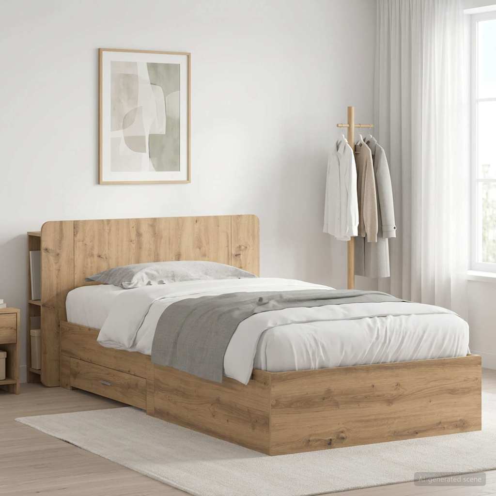 Estrutura de Cama com Arrumação Branco 80 x 200 cm
