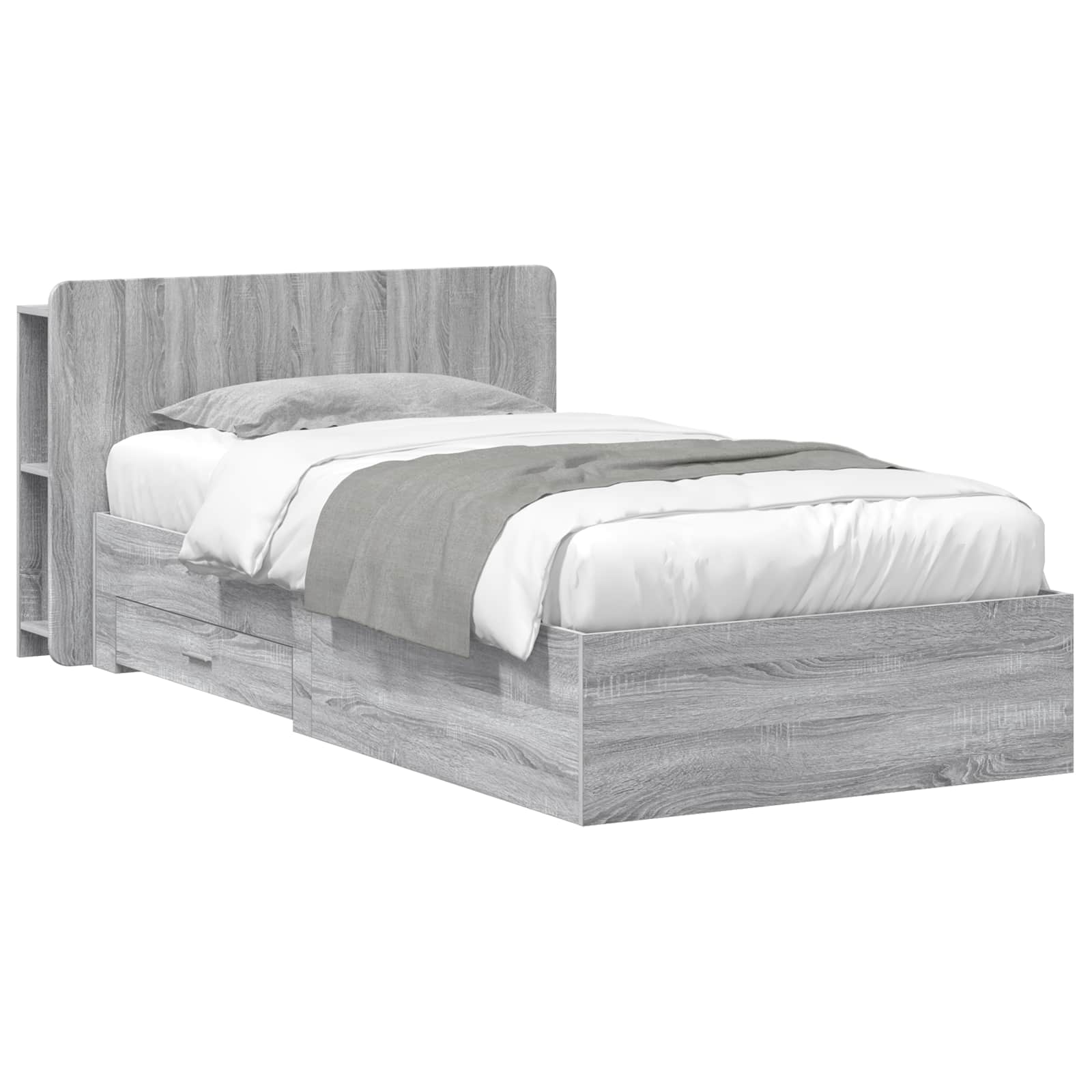 Estrutura de Cama com Arrumação Branco 80 x 200 cm