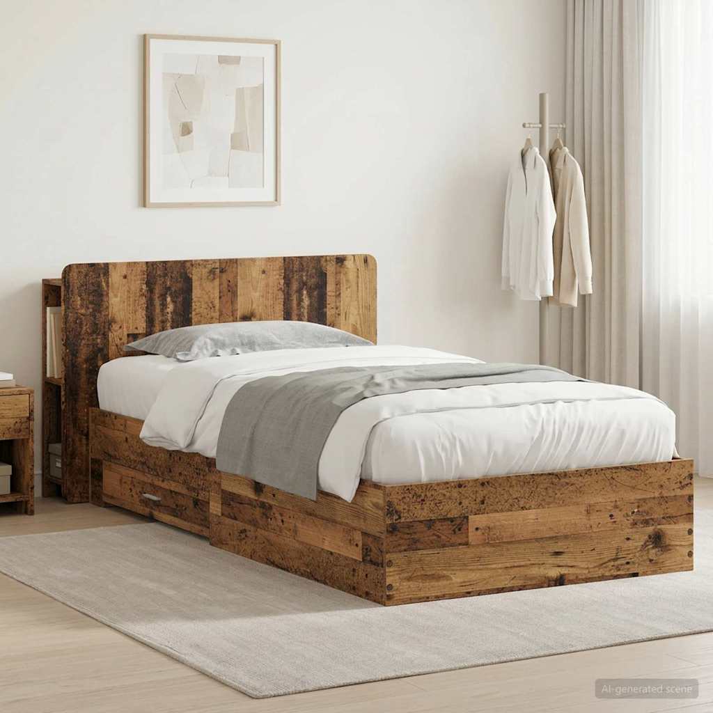 Estrutura de Cama com Arrumação Branco 80 x 200 cm