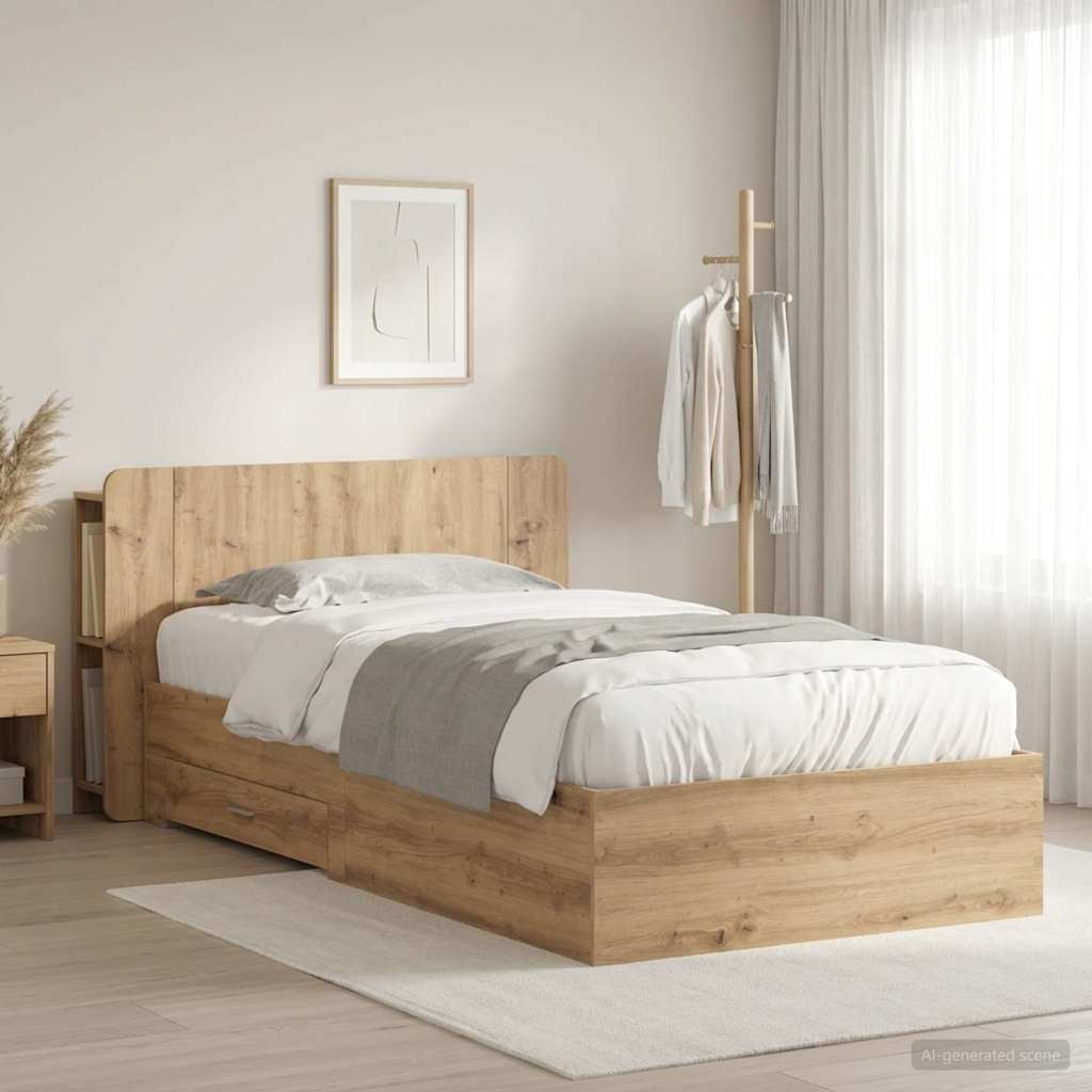 Estrutura de Cama com Arrumação Branco 80 x 200 cm