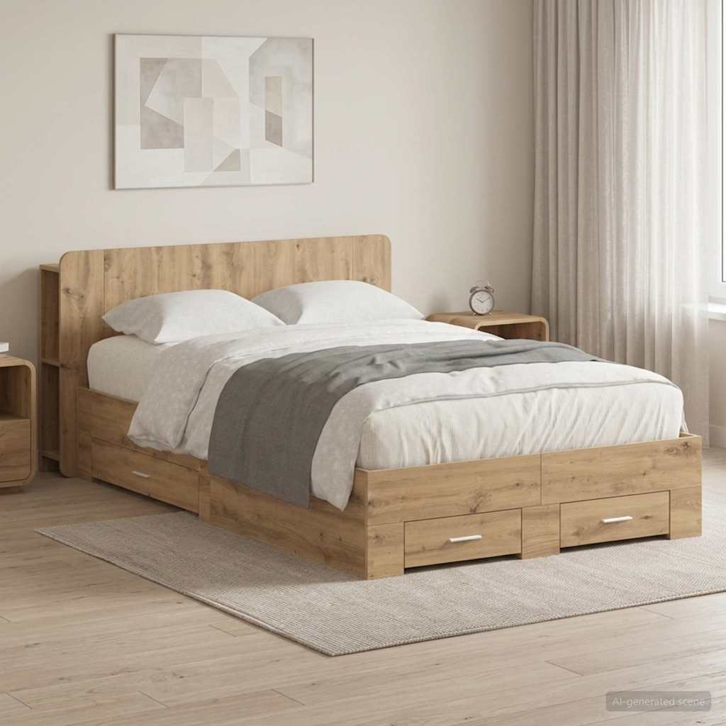 Estrutura de Cama com Arrumação Branco 80 x 200 cm