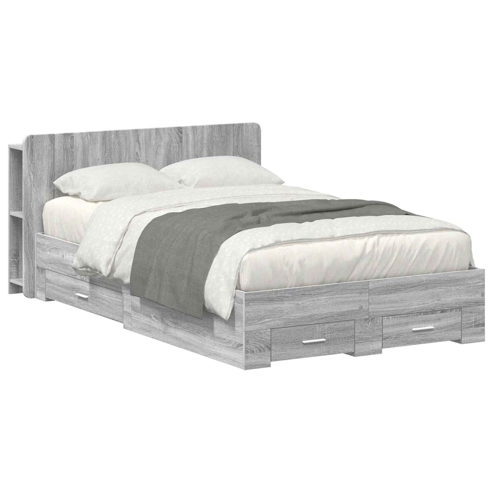 Estrutura de Cama com Arrumação Branco 80 x 200 cm
