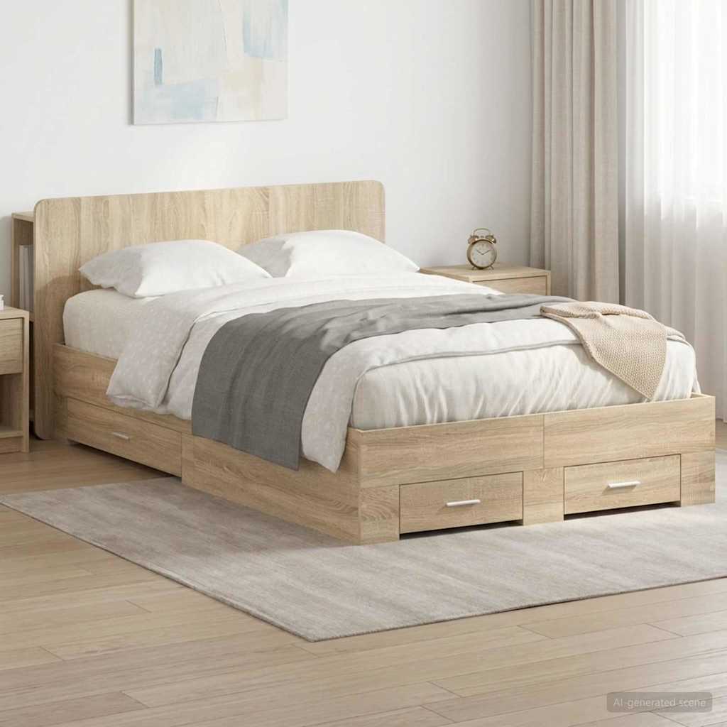 Estrutura de Cama com Arrumação Branco 80 x 200 cm