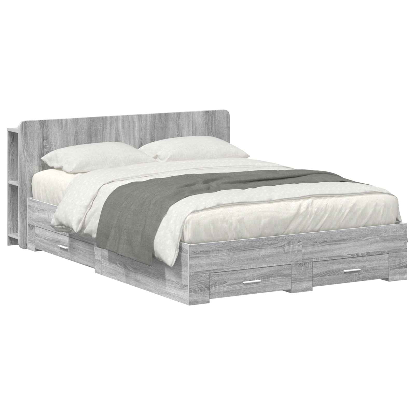 Estrutura de Cama com Arrumação Branco 80 x 200 cm