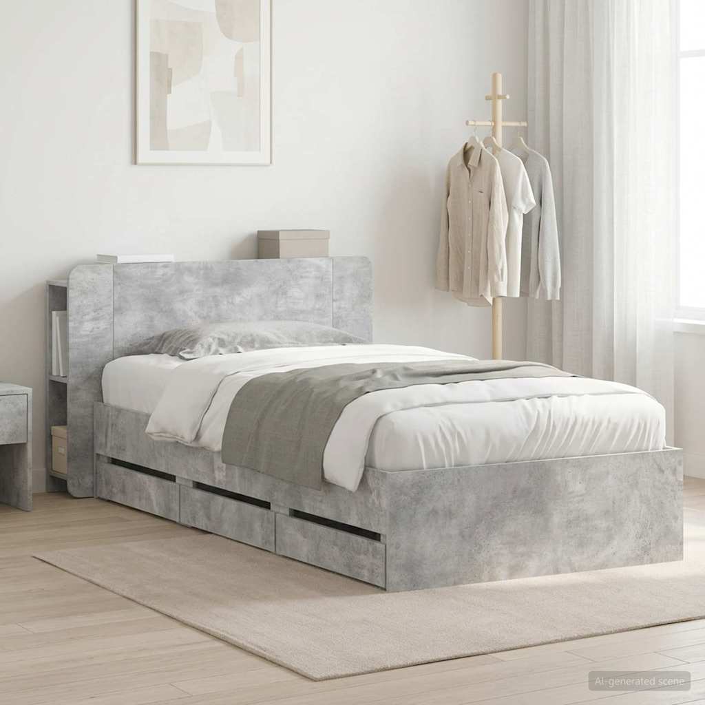 Estrutura de cama com arrumação Branco 100 x 200 cm