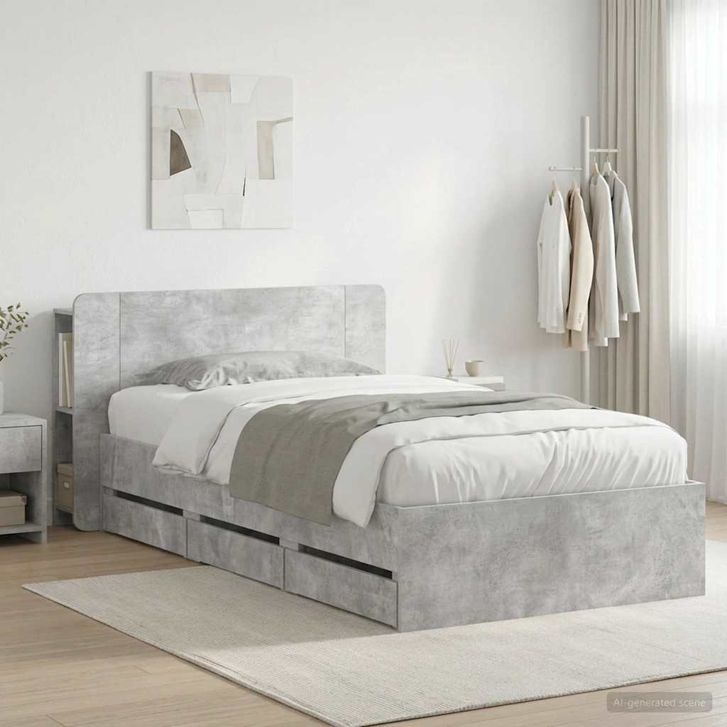 Estrutura de cama com arrumação Branco 100 x 200 cm