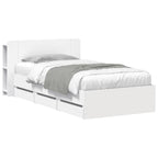 Estructura de cama con almacenamiento Blanco 100 x 200 cm