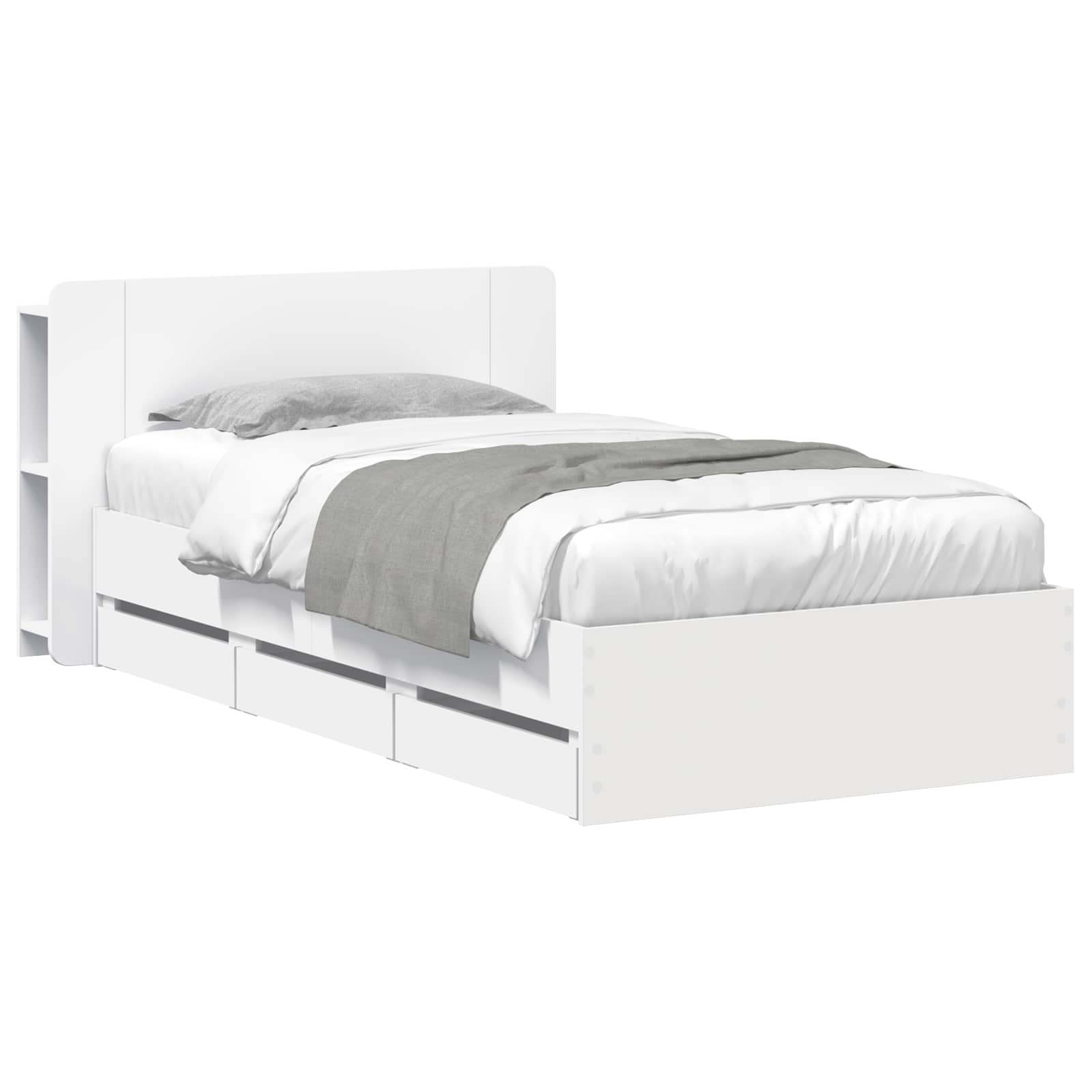 Estructura de cama con almacenamiento Blanco 100 x 200 cm