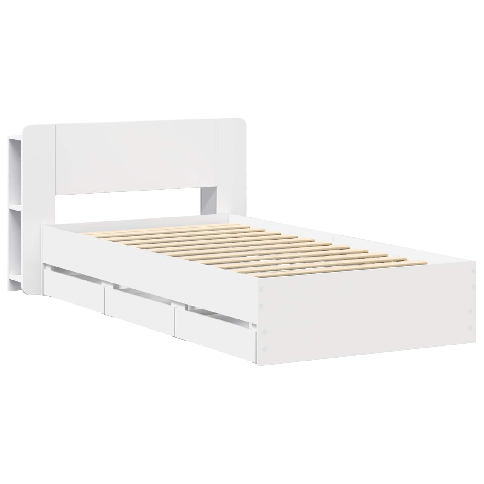 Estructura de cama con almacenamiento Blanco 100 x 200 cm