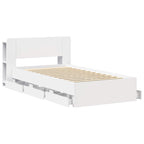 Estructura de cama con almacenamiento Blanco 100 x 200 cm