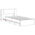 Estructura de cama con almacenamiento Blanco 100 x 200 cm