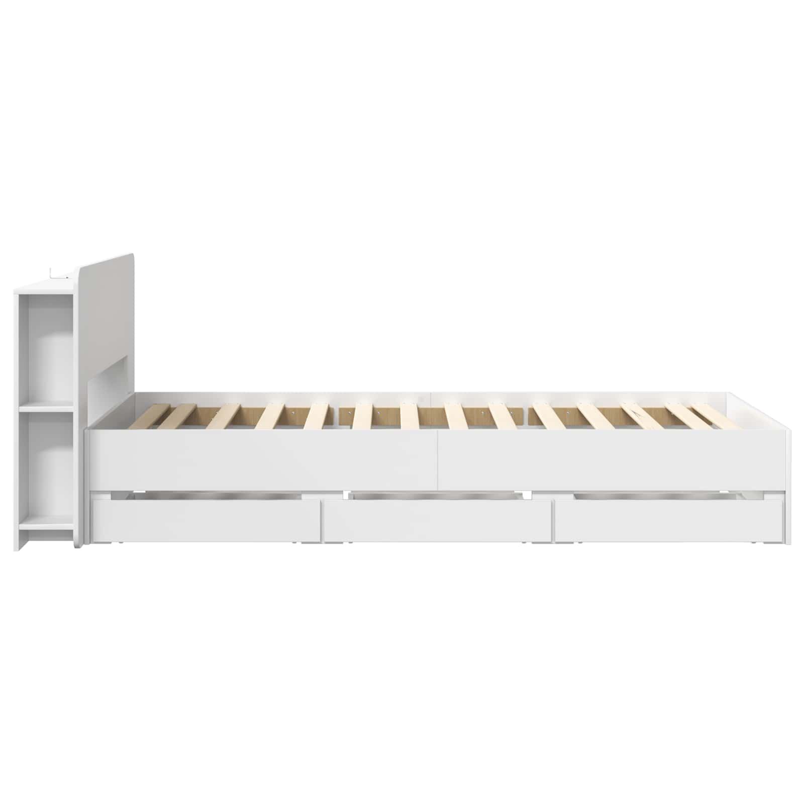 Estructura de cama con almacenamiento Blanco 100 x 200 cm