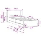 Estructura de cama con almacenamiento Blanco 100 x 200 cm