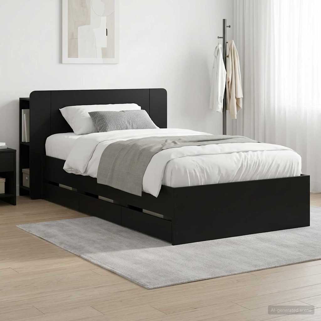 Estrutura de cama com arrumação Branco 100 x 200 cm