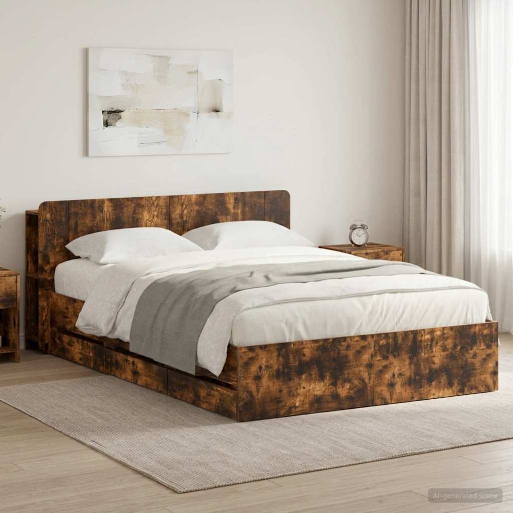 Estrutura de cama com arrumação Branco 100 x 200 cm