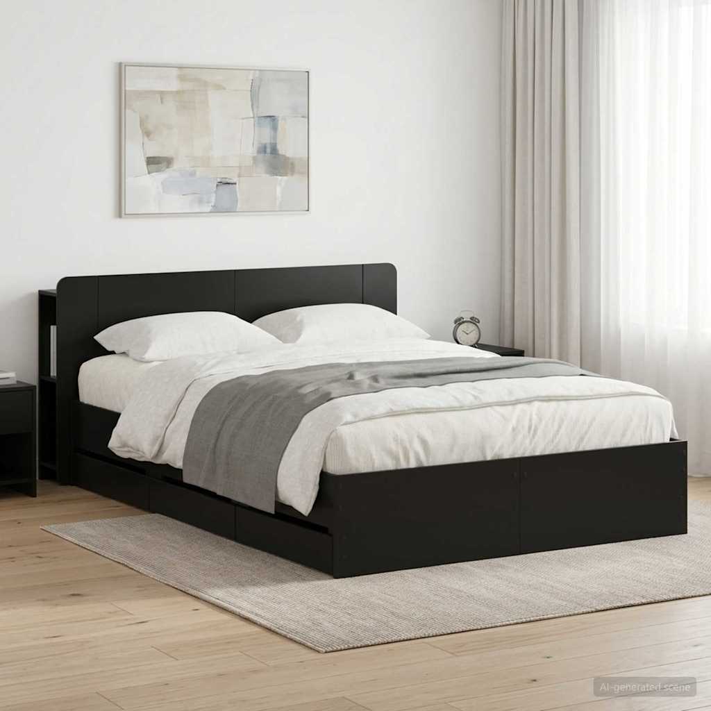 Estrutura de cama com arrumação Branco 100 x 200 cm