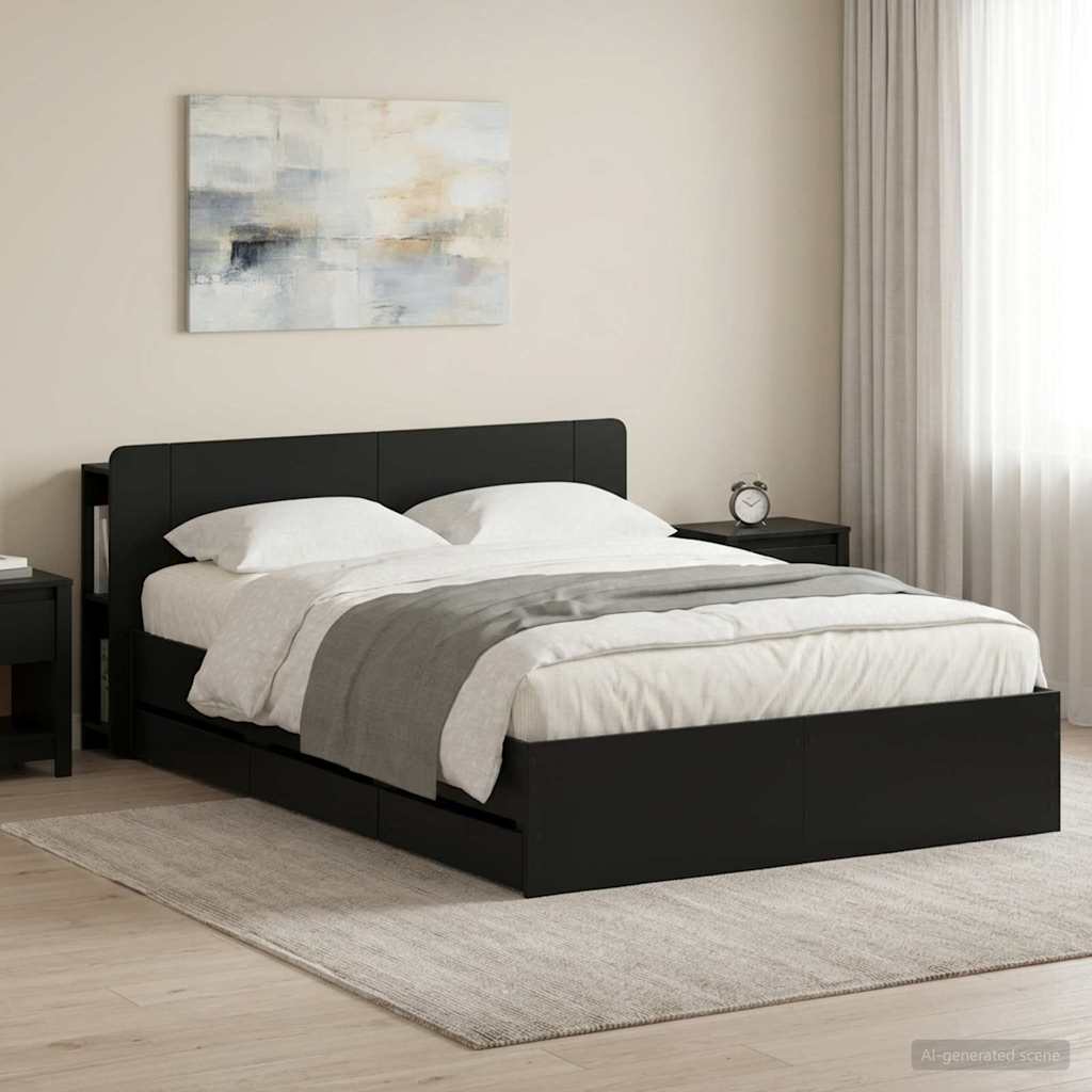 Estrutura de cama com arrumação Branco 100 x 200 cm