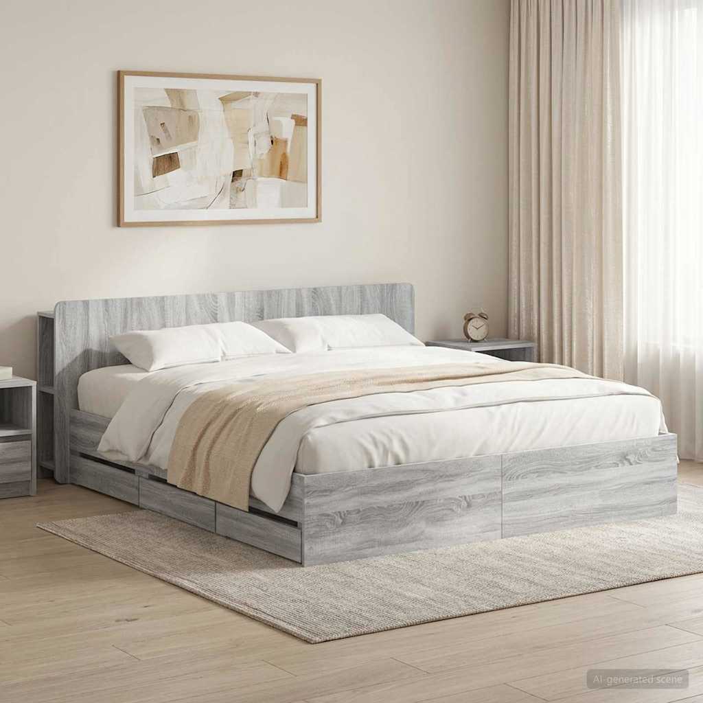 Estrutura de cama com arrumação Branco 100 x 200 cm