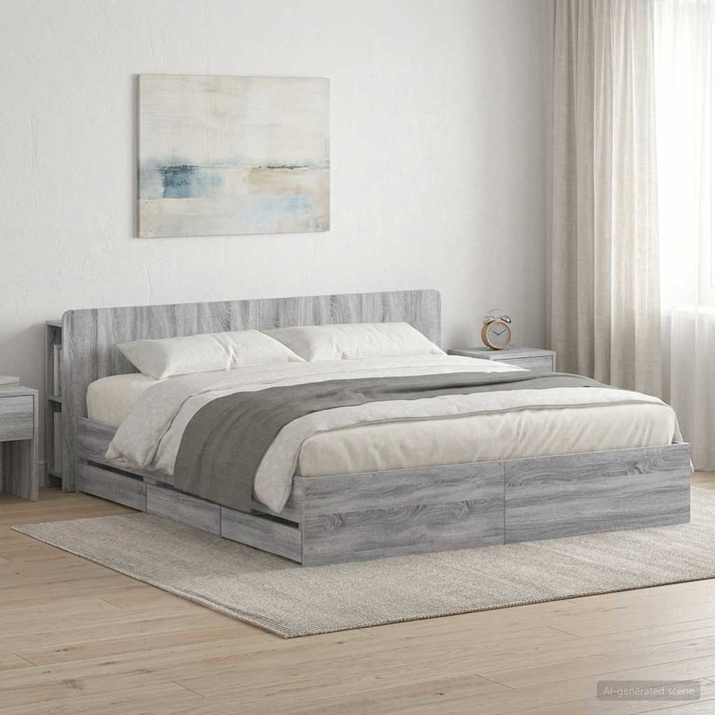 Estrutura de cama com arrumação Branco 100 x 200 cm