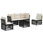 6-piece Garden Sofa Set Beige Synthetic Rattan