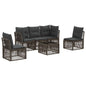 6-piece Garden Sofa Set Beige Synthetic Rattan