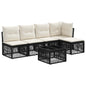 6-piece Garden Sofa Set Beige Synthetic Rattan
