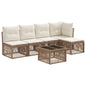 6-piece Garden Sofa Set Beige Synthetic Rattan