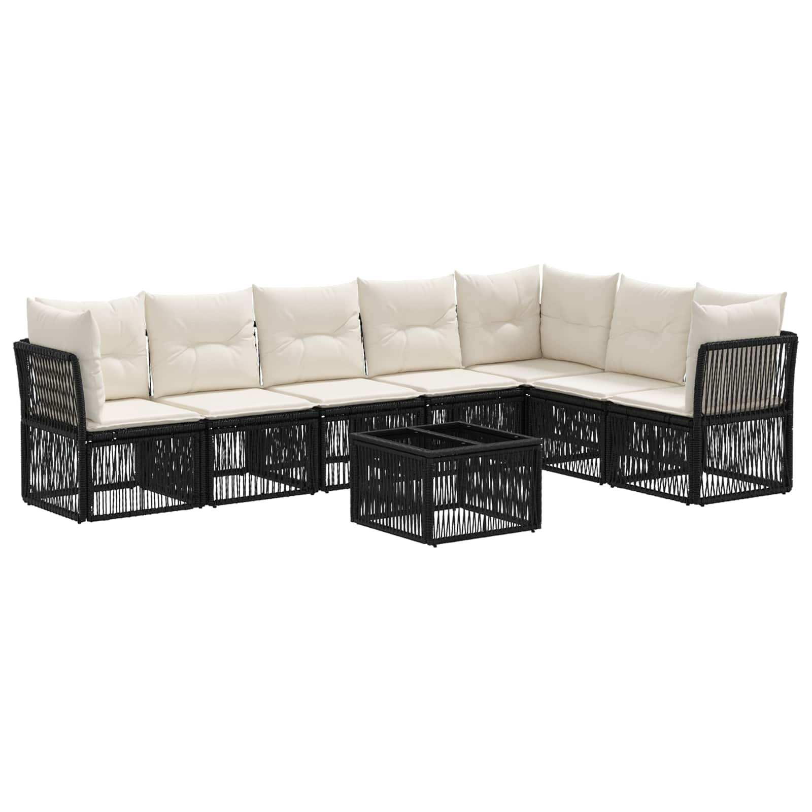 Conjunto de sofá de jardín 8 pcs Gris Poliratán