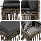 Conjunto de sofás de jardín 12 pcs Gris ratán sintético
