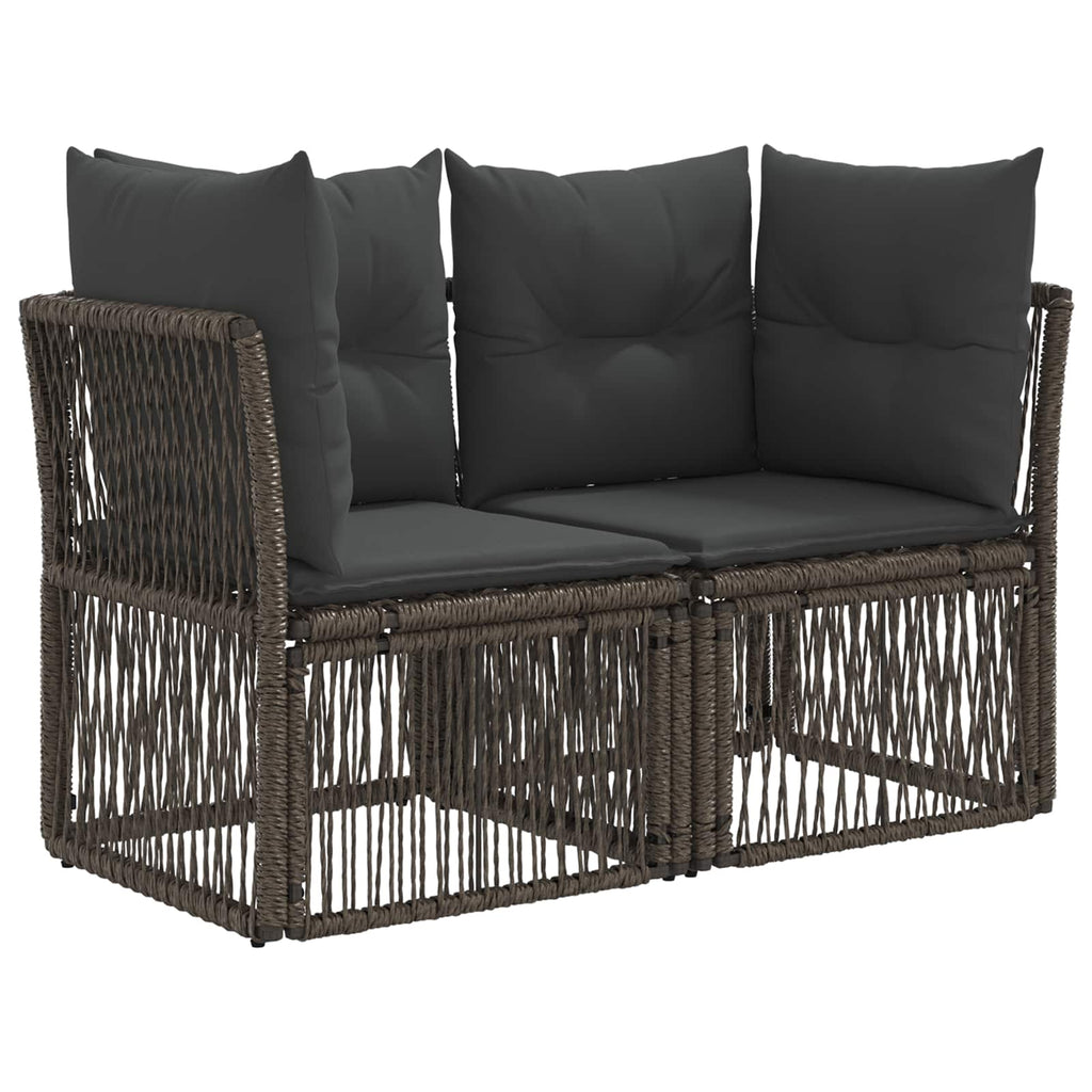 Conjunto de sofás de jardín 12 pcs Gris ratán sintético