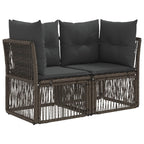 Conjunto de sofás de jardín 12 pcs Gris ratán sintético