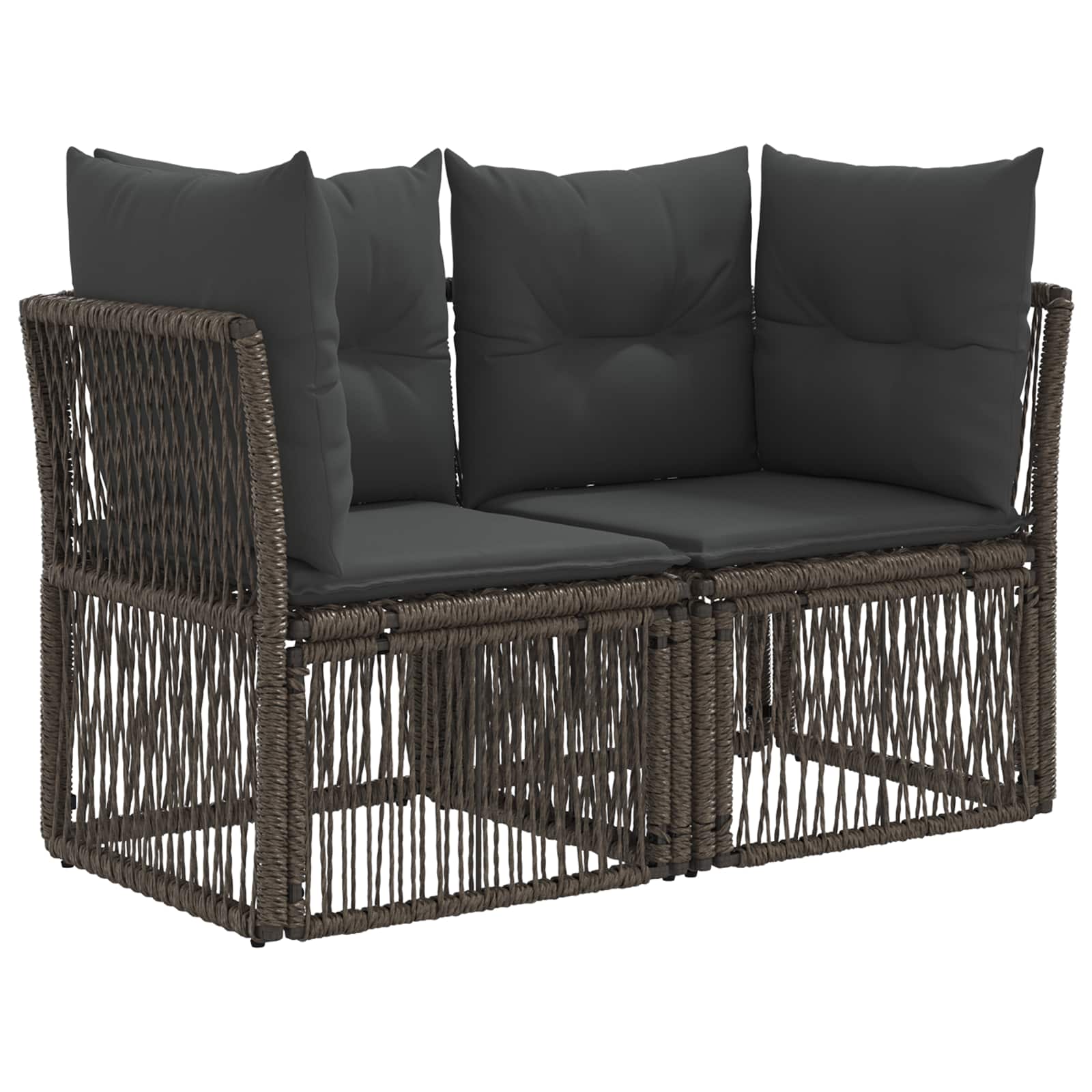 Conjunto de sofás de jardín 12 pcs Gris ratán sintético