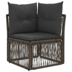 Conjunto de sofás de jardín 8 pcs Gris ratán sintético