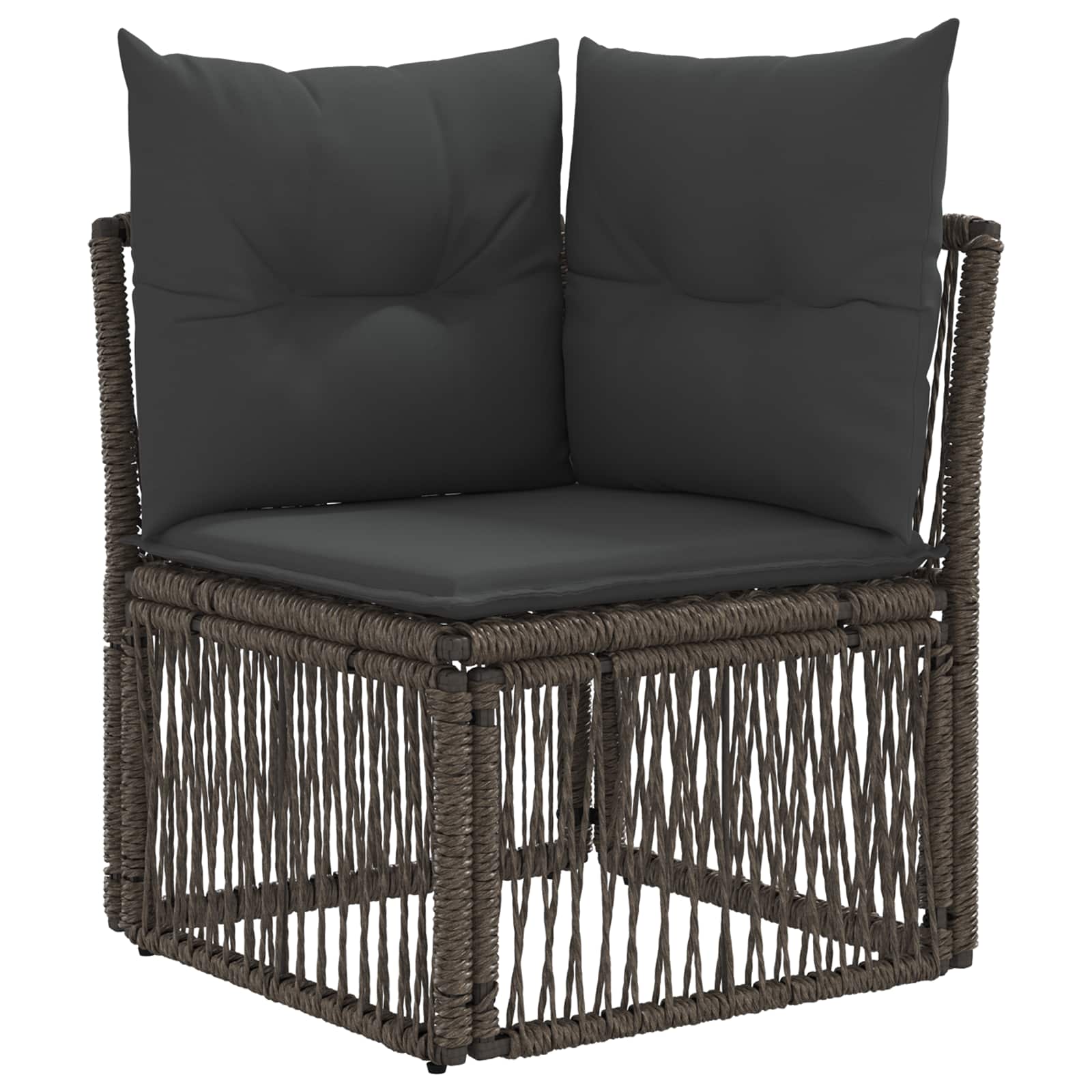 Conjunto de sofás de jardín 8 pcs Gris ratán sintético