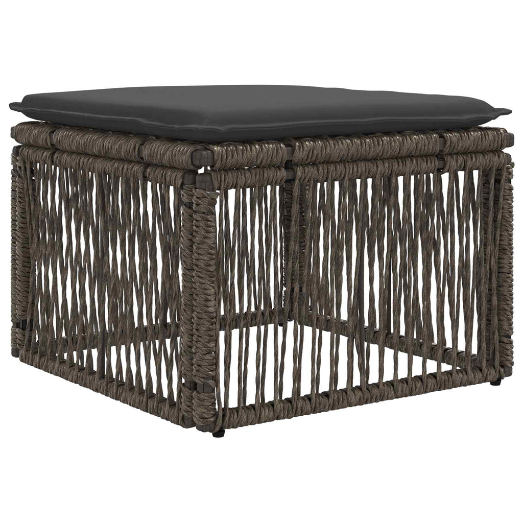 Conjunto de sofás de jardín 8 pcs Gris ratán sintético
