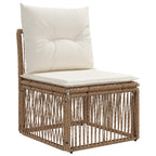 Conjunto de sofás de jardín 10 pcs Beige ratán sintético