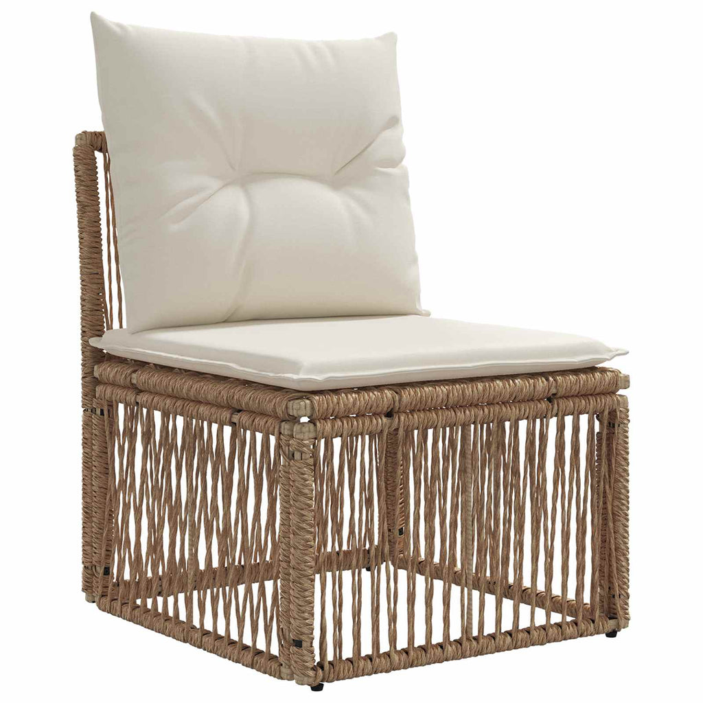 Conjunto de sofás de jardín 10 pcs Beige ratán sintético