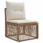 Conjunto de sofás de jardín 10 pcs Beige ratán sintético