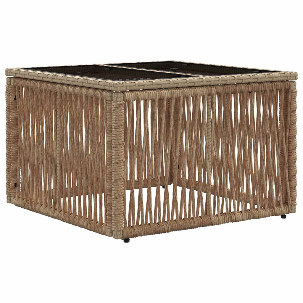 Conjunto de sofás de jardín 10 pcs Beige ratán sintético