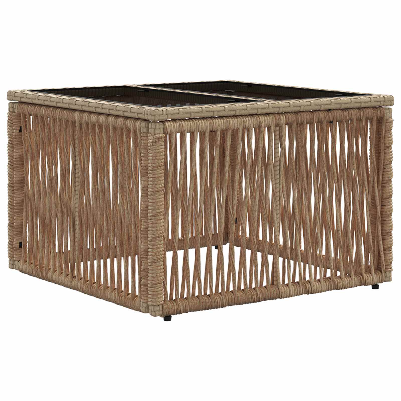 Conjunto de sofás de jardín 10 pcs Beige ratán sintético