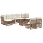 10-piece garden sofa set Synthetic rattan beige