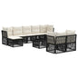 Conjunto de sofás de jardín 10 pcs Beige ratán sintético