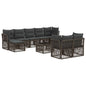 Conjunto de sofás de jardín 10 pcs Beige ratán sintético