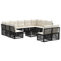 Conjunto de sofás de jardim 12 pcs Rattan sintético bege