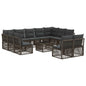 Conjunto de sofás de jardim 12 pcs Rattan sintético bege
